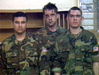 Captured U.S. soldiers Andrew Ramirez, James Stone, and Steven Gonzales